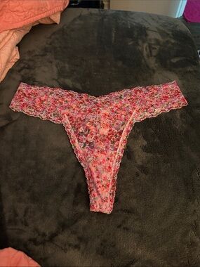 Victoria’s Secret Pink Floral Lace Thong - Sz: XL - New!